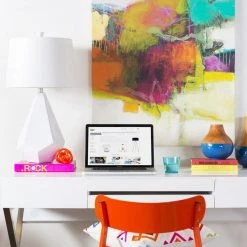 SURYA GEO LAMP: WHITE Lighting