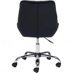 ZUO LOFT PLUSH TUFTED VELVET OFFICE CHAIR: BLACK