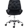 ZUO LOFT PLUSH TUFTED VELVET OFFICE CHAIR: BLACK
