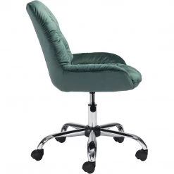 ZUO LOFT PLUSH TUFTED VELVET OFFICE CHAIR: GREEN