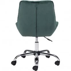 ZUO LOFT PLUSH TUFTED VELVET OFFICE CHAIR: GREEN