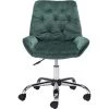 ZUO LOFT PLUSH TUFTED VELVET OFFICE CHAIR: GREEN