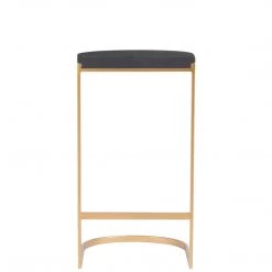 ZUO LOUIS BLACK + GOLD BAR STOOL | SET OF 2 Kitchen + Dining