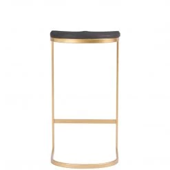 ZUO LOUIS BLACK + GOLD BAR STOOL | SET OF 2 Kitchen + Dining