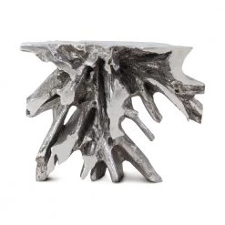 PHILLIPS COLLECTION LUXE SILVER LEAF FREEFORM ROOT CONSOLE