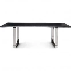NUEVO Furniture LUXOR OXIDIZED GRAY LIVE EDGE DINING TABLE