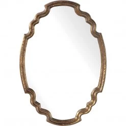 UTTERMOST Mirrors MADELEINE SHAPED OVAL MIRROR: GOLD