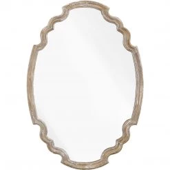 UTTERMOST Mirrors MADELEINE SHAPED OVAL MIRROR: NATURAL
