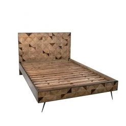 DOVETAIL Bedroom MADRID OAK MOSAIC PANEL BED