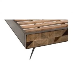 DOVETAIL Bedroom MADRID OAK MOSAIC PANEL BED