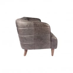 MOES MAGDELAN DIAMOND TUFTED LEATHER SOFA: NIMBUS BLACK