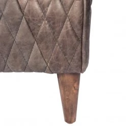 MOES MAGDELAN DIAMOND TUFTED LEATHER SOFA: NIMBUS BLACK