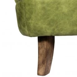 MOES Living Room MAGDELAN DIAMOND TUFTED LEATHER SOFA: GREEN