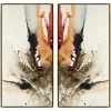 L ART "MAGENTA TANGO" DIPTYCH CANVAS ART
