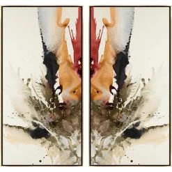 L ART "MAGENTA TANGO" DIPTYCH CANVAS ART