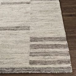 SURYA MAJI WOOL + VISCOSE FLAT RUG: ASH GREY
