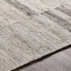 SURYA MAJI WOOL + VISCOSE FLAT RUG: ASH GREY