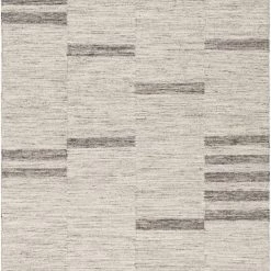 SURYA MAJI WOOL + VISCOSE FLAT RUG: ASH GREY