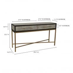 MOES MAKO SHAGREEN CONSOLE TABLE