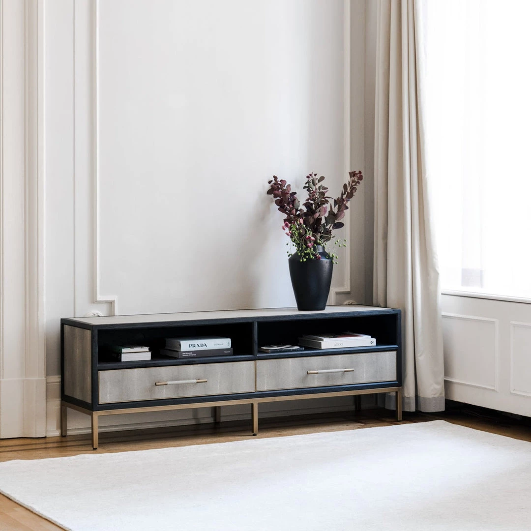 MOES MAKO SHAGREEN MEDIA CONSOLE 2 MOES MAKO SHAGREEN MEDIA CONSOLE
