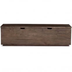FOUR HANDS MANGO WOOD TRUNK BENCH: AGED BROWN