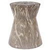 SURYA Furniture MARBLED CERAMIC GARDEN STOOL: SANDSTONE