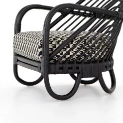 FOUR HANDS MARINA EBONY RATTAN CHAIR 21 FOUR HANDS MARINA EBONY RATTAN CHAIR
