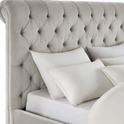 TOV MARION SILVER VELVET BED Bedroom 7 TOV MARION SILVER VELVET BED Bedroom