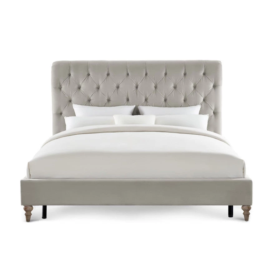 TOV MARION SILVER VELVET BED Bedroom 1 TOV MARION SILVER VELVET BED Bedroom