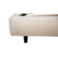 DOVETAIL Furniture MARLEY KNOLL NATURAL BOUCLÉ UPHOLSTERED BED