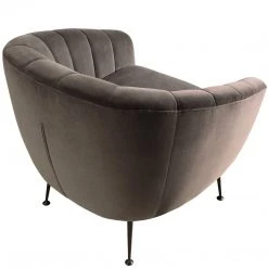 MOES Living Room MARSHALL GREY VELVET CHAIR