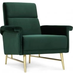 NUEVO MATHISE VELVET VELOUR ARM CHAIR Living Room