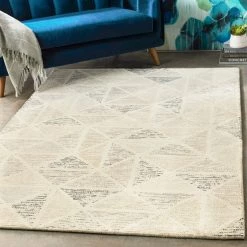 SURYA PRESTON WOOL RUG: IVORY, GRAY, BEIGE