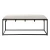 UTTERMOST MECCA BLACK + WHITE BENCH Furniture