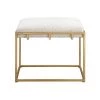 UTTERMOST MECCA SHEARLING + GOLD SMALL BENCH