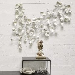 MOES METALLIC SILVERLEAF WATERFALL WALL SCULPTURES | SET OF 2 Wall Sculptures + Decor