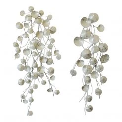 MOES METALLIC SILVERLEAF WATERFALL WALL SCULPTURES | SET OF 2 Wall Sculptures + Decor