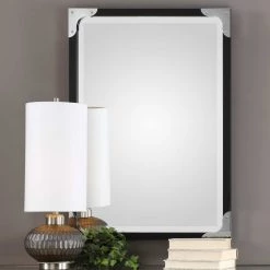 UTTERMOST MIDTOWN MATTE BLACK VANITY MIRROR Mirrors 6 UTTERMOST MIDTOWN MATTE BLACK VANITY MIRROR Mirrors