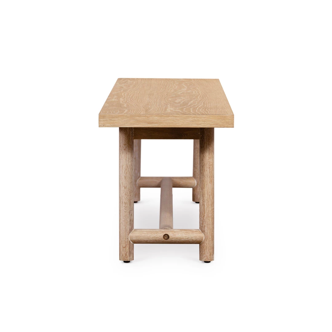 FOUR HANDS MIKA WHITEWASHED OAK DINING BENCH 3 FOUR HANDS MIKA WHITEWASHED OAK DINING BENCH