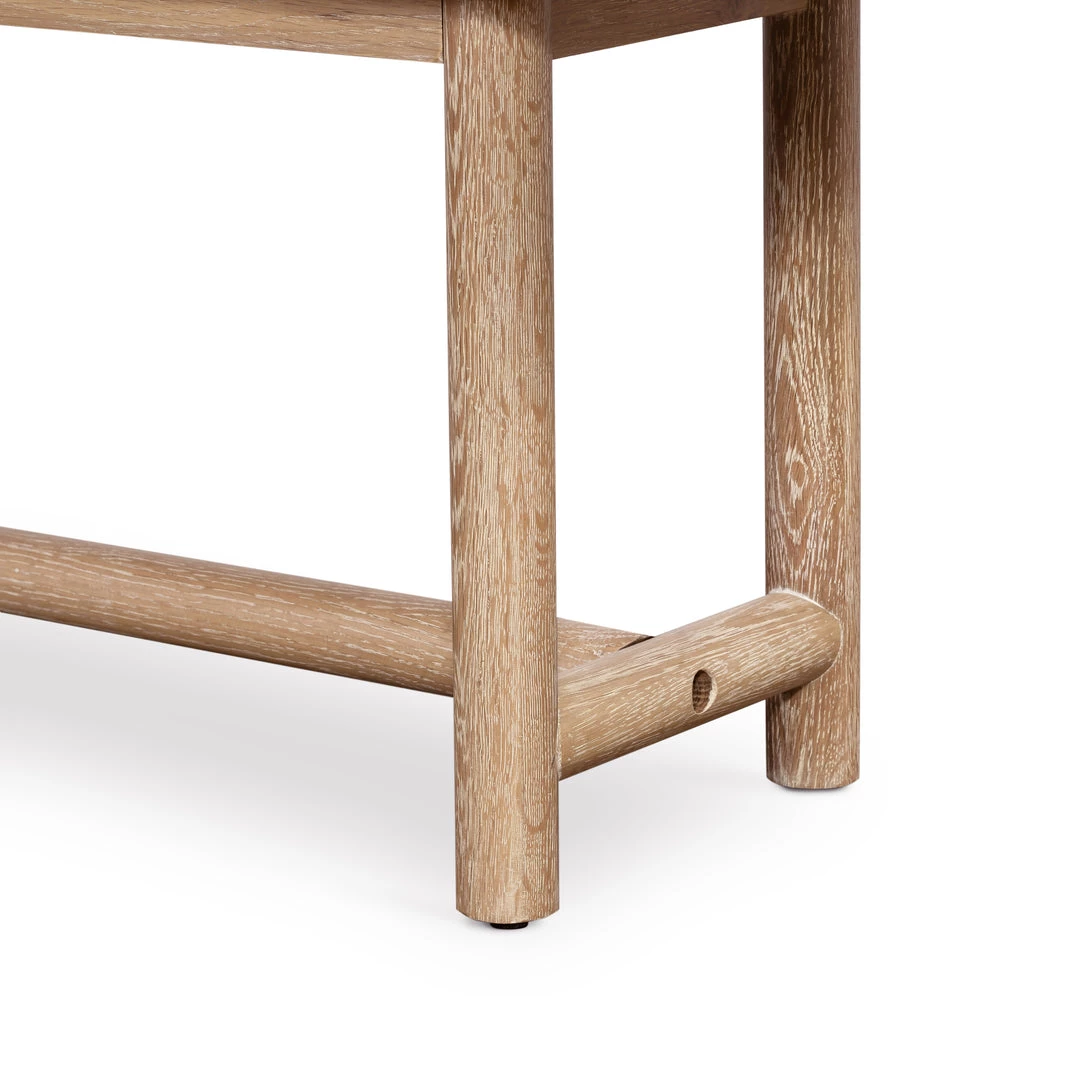 FOUR HANDS MIKA WHITEWASHED OAK DINING BENCH 4 FOUR HANDS MIKA WHITEWASHED OAK DINING BENCH