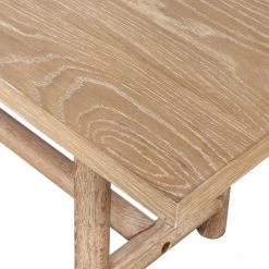 FOUR HANDS MIKA WHITEWASHED OAK DINING BENCH 9 FOUR HANDS MIKA WHITEWASHED OAK DINING BENCH