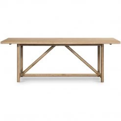 FOUR HANDS MIKA WHITEWASHED OAK DINING TABLE Furniture