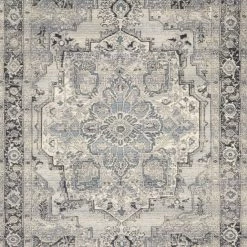LOLOI MIKA 01 INDOOR-OUTDOOR RUG: GREY, PALE BLUE