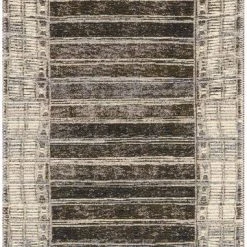 LOLOI MIKA 07 INDOOR-OUTDOOR RUG: CHARCOAL, IVORY