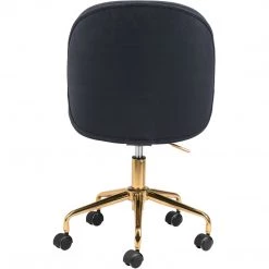 ZUO MILES BLACK VELVET OFFICE CHAIR