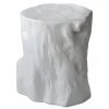 MOES LOG STOOL: ANTIQUE WHITE Living Room