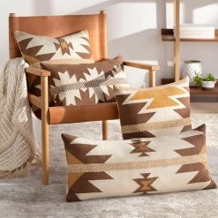 SURYA Pillows + Decor MOCHA MESA LUMBAR PILLOW