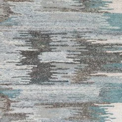 SURYA MODESTO WOOL + VISCOSE RUG: TEAL, AQUA