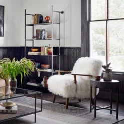 FOUR HANDS Furniture MONGOLIA CREAM FUR ARM CHAIR