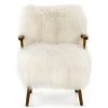 FOUR HANDS Furniture MONGOLIA CREAM FUR ARM CHAIR